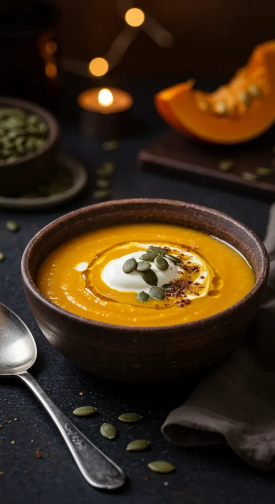 Creamy Pumpkin Lentil Soup