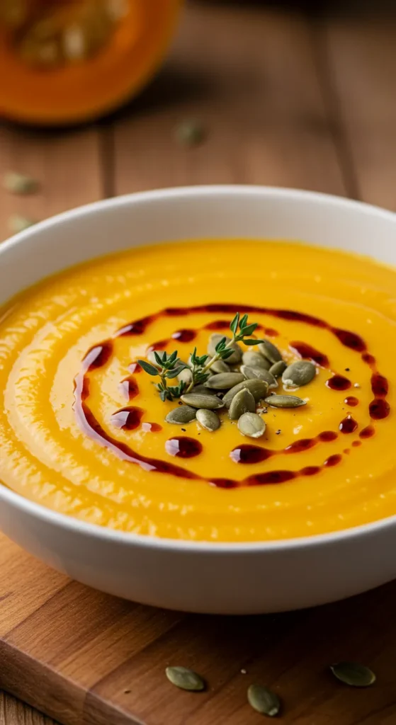 Creamy Pumpkin Soup with a Kick