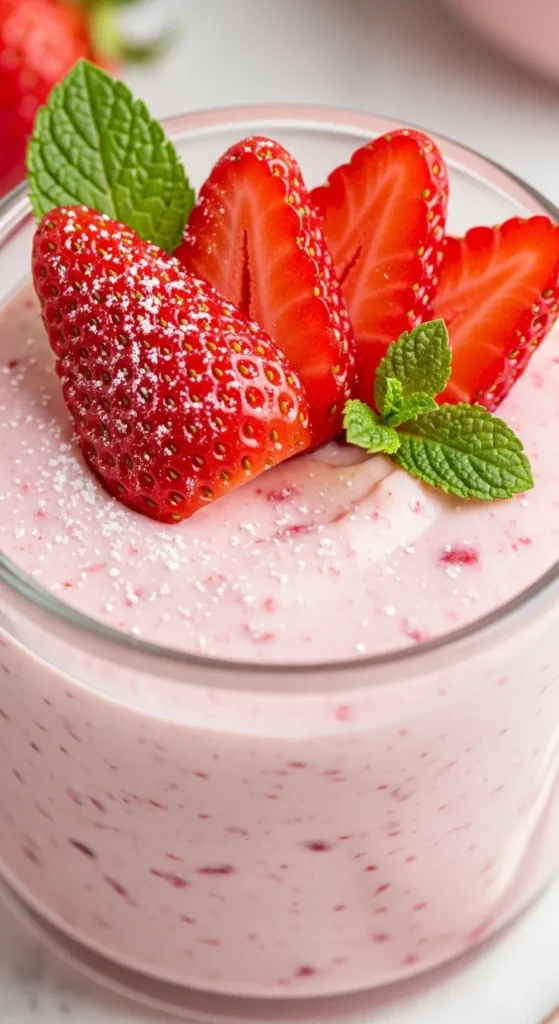 Creamy Strawberry Pudding