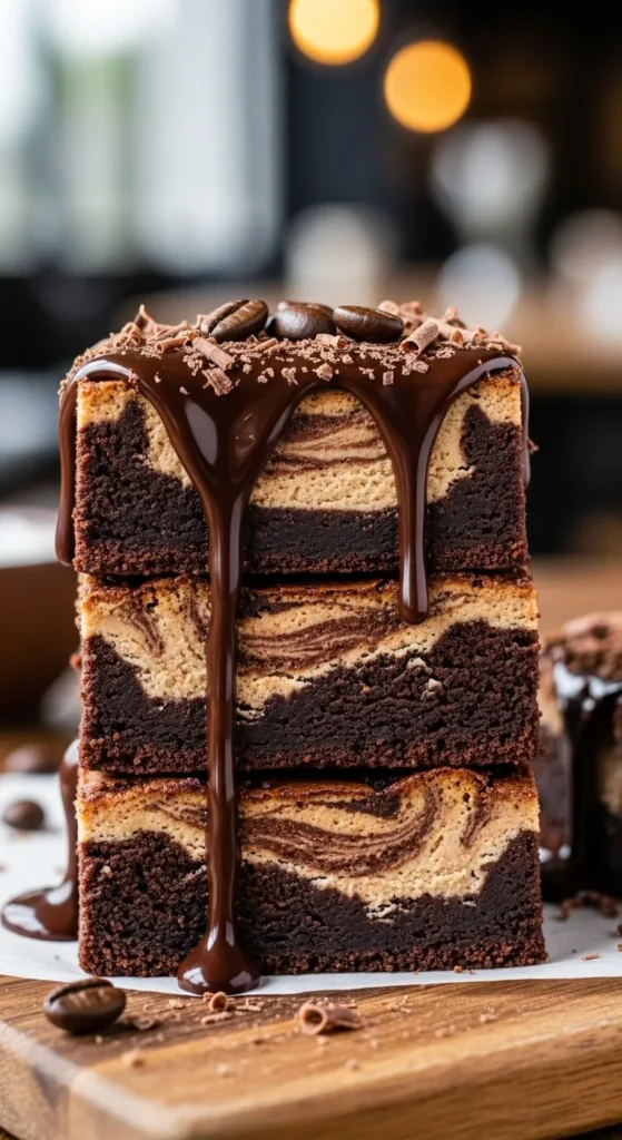 Decadent Mocha Cheesecake Brownies