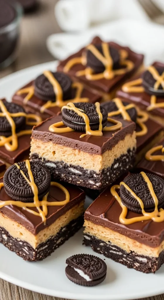 Easy No-Bake Peanut Butter Oreo Bars