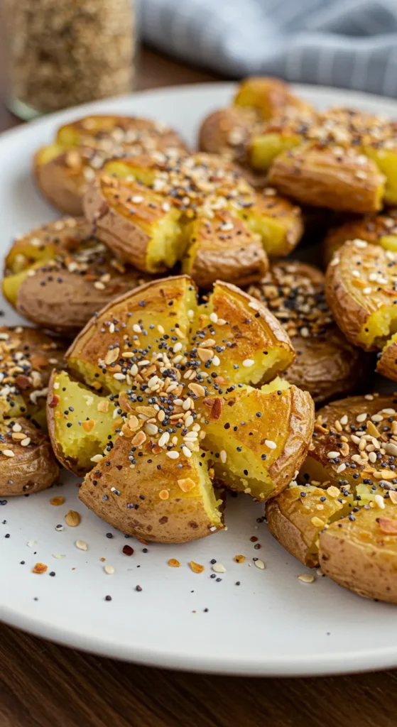 Everything Bagel” Smashed Potatoes