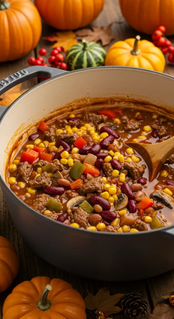 “Everything But the Kitchen Sink” Fall Chili