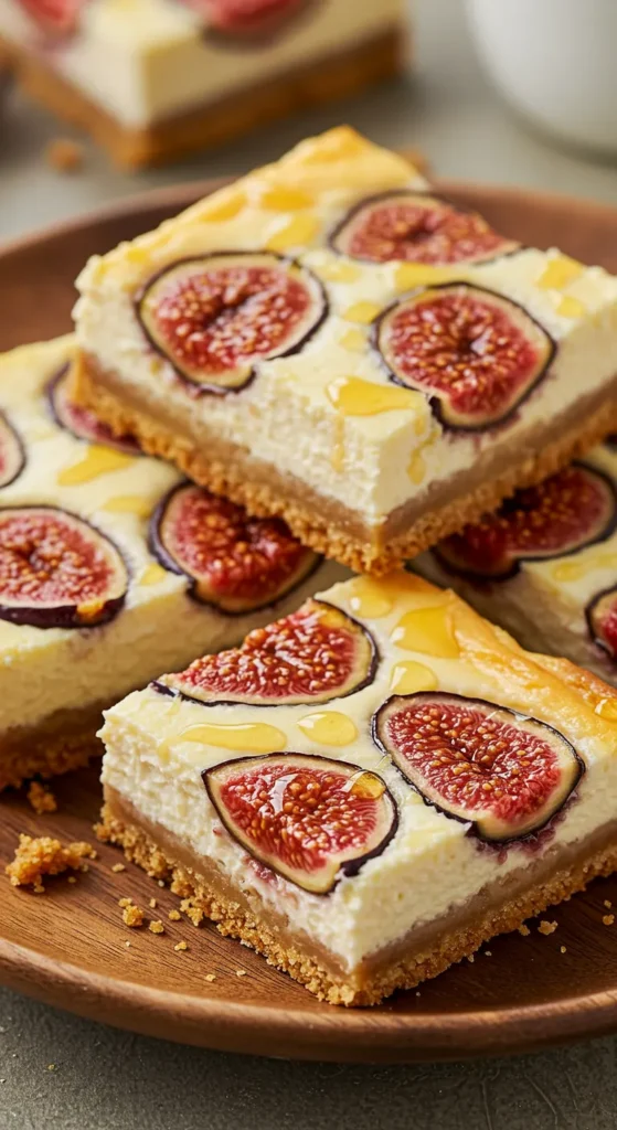 Fig and Honey Cheesecake Bars