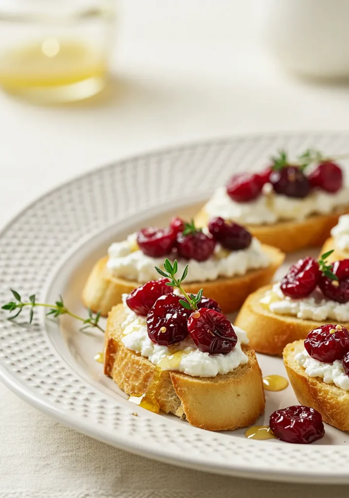 Goat Cheese and Cranberry Crostini