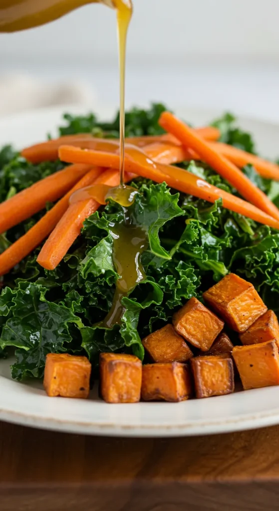 Harvest Kale Salad with Maple Vinaigrette
