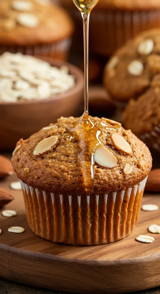 Honey Almond Oat Muffins
