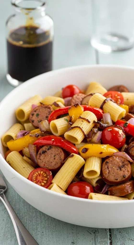 Italian Sausage & Roasted Pepper Rigatoni Salad
