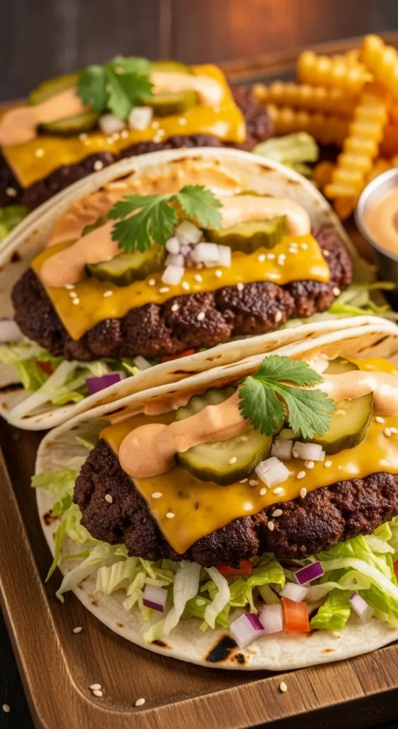 Juicy Smash Burger Tacos Recipe