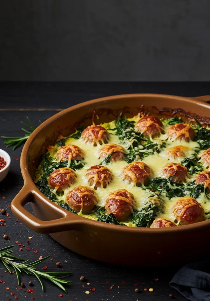 Keto Sausage Spinach Casserole Recipe