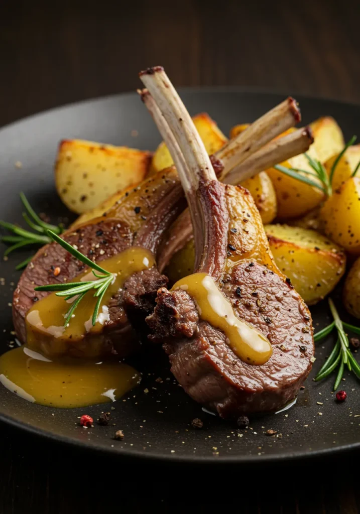 Lamb Chops with Rosemary Potatoes Recipe