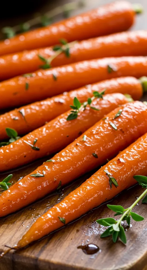 Maple Balsamic Glazed Carrots