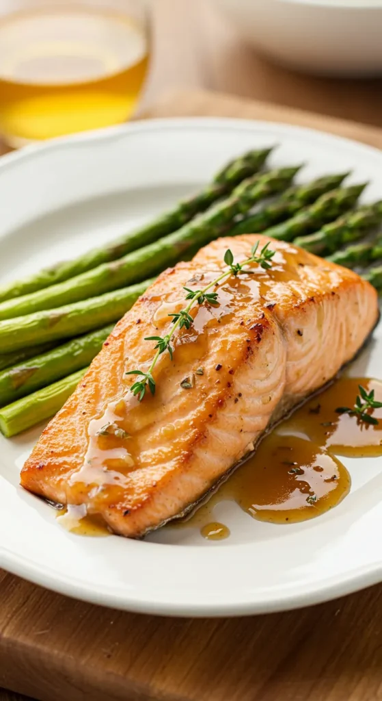 Maple Dijon Salmon with Asparagus