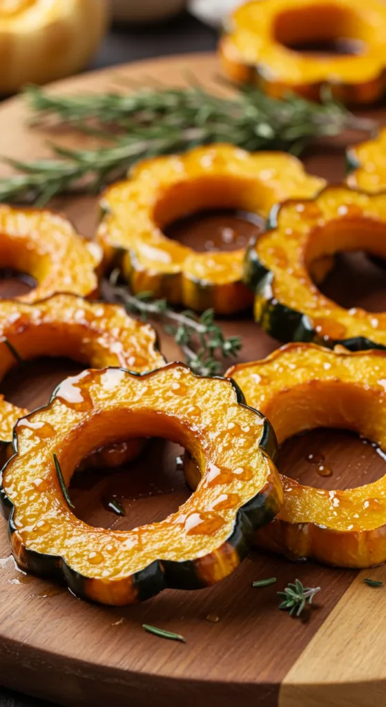 Maple Glazed Acorn Squash Rings