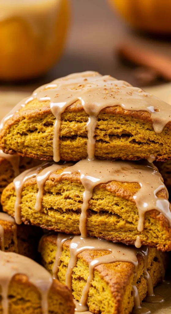 Maple Glazed Pumpkin Scones