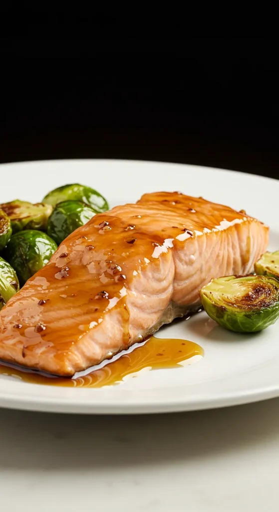 Maple Glazed Salmon with Brussels Sprouts