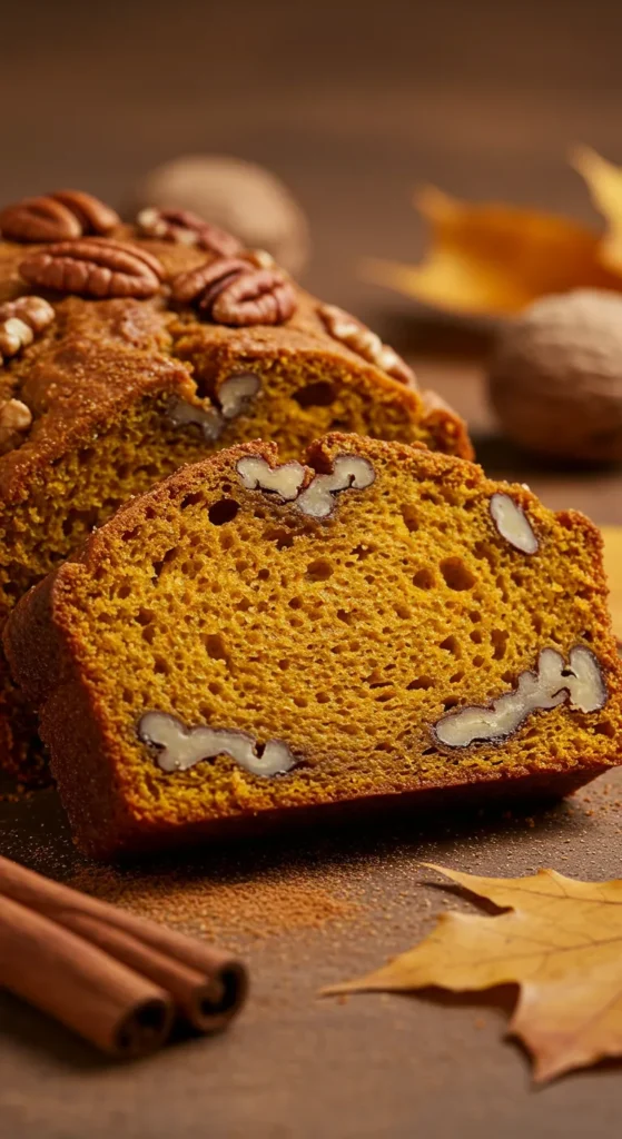 Moist Pumpkin Bread with Nuts