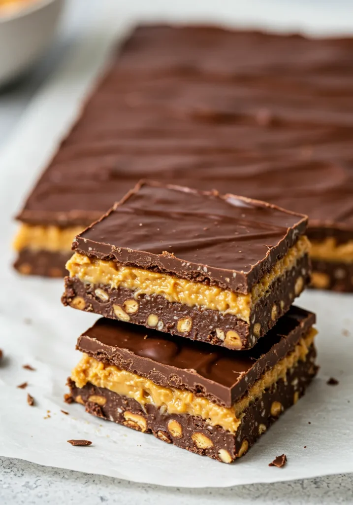 No-Bake Peanut Butter Chocolate Bars Recipe