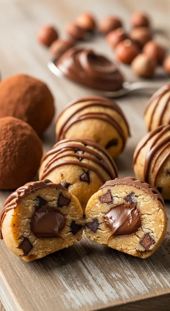 Nutella Stuffed Cookie Dough Truffles
