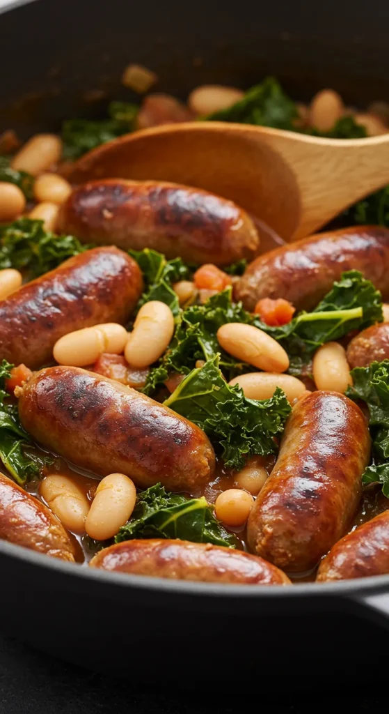 One-Pan Sausage, Kale, and White Bean Stew