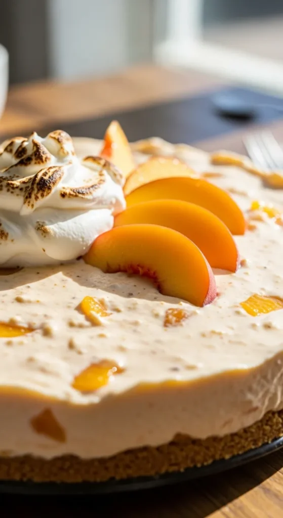 Peach Icebox Pie