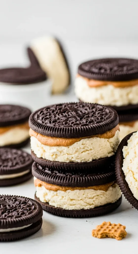 Peanut Butter Oreo Ice Cream Sandwiches Recipe