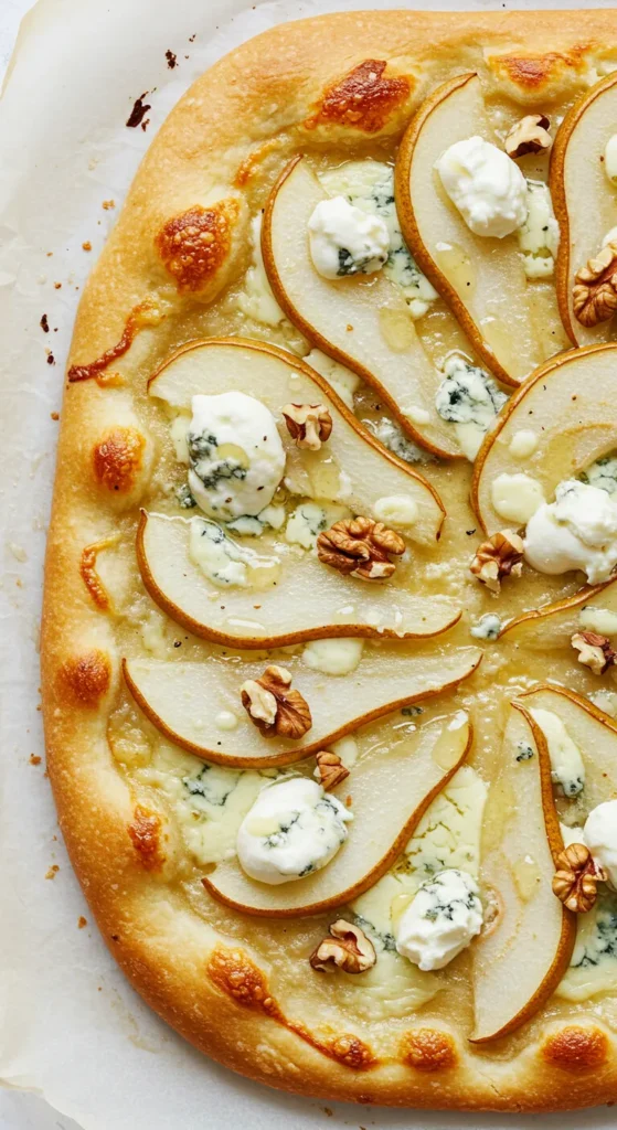 Pear and Gorgonzola Flatbread