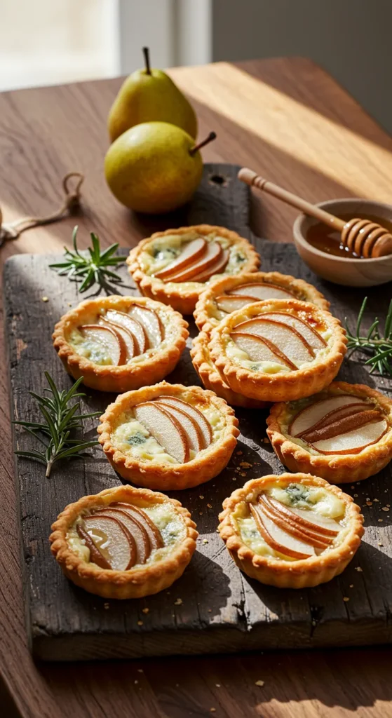 Pear and Gorgonzola Tartlets