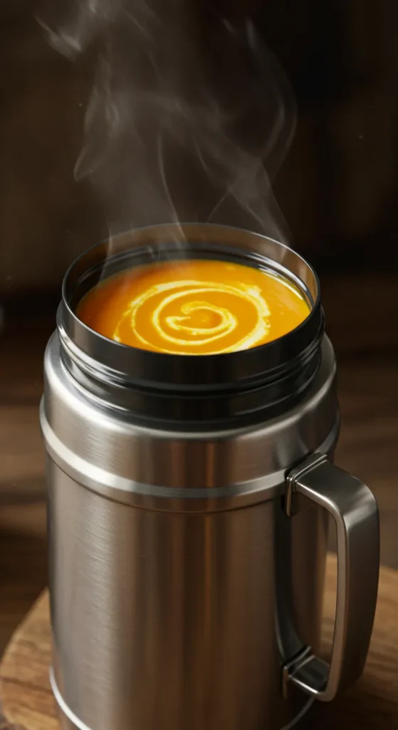 Pumpkin Soup in a Thermos
