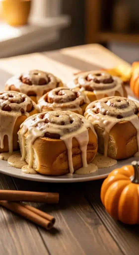 Pumpkin Spice Cinnamon Rolls