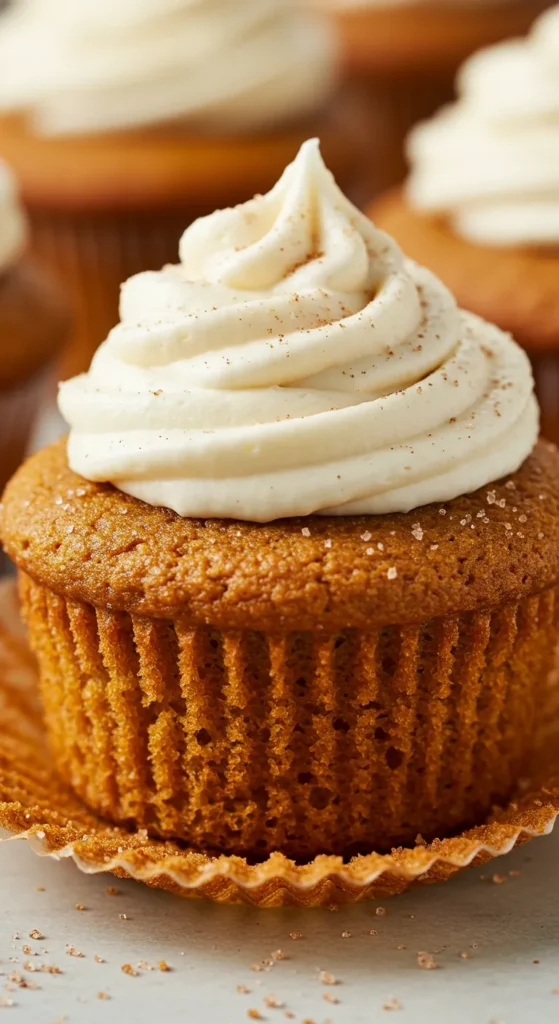 Pumpkin Spice Muffins with Cream Cheese Swirl