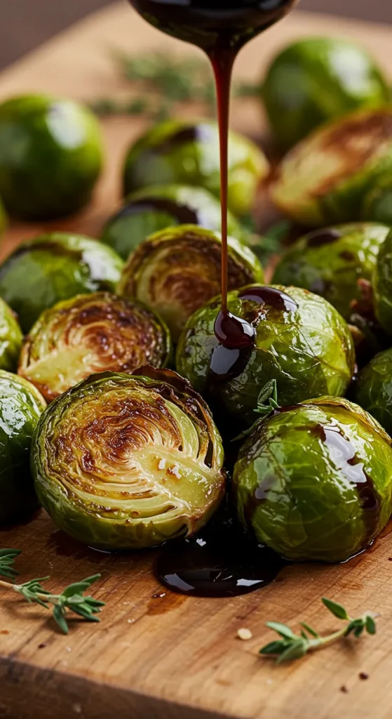 Roasted Brussels Sprouts with Balsamic Glaze