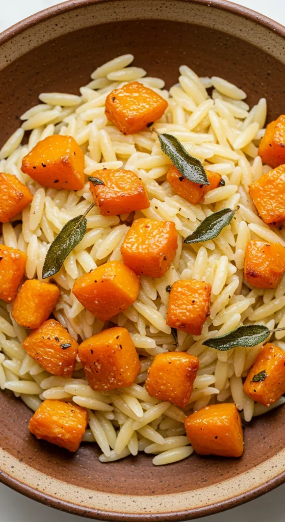 Roasted Butternut Squash & Sage Brown Butter Orzo