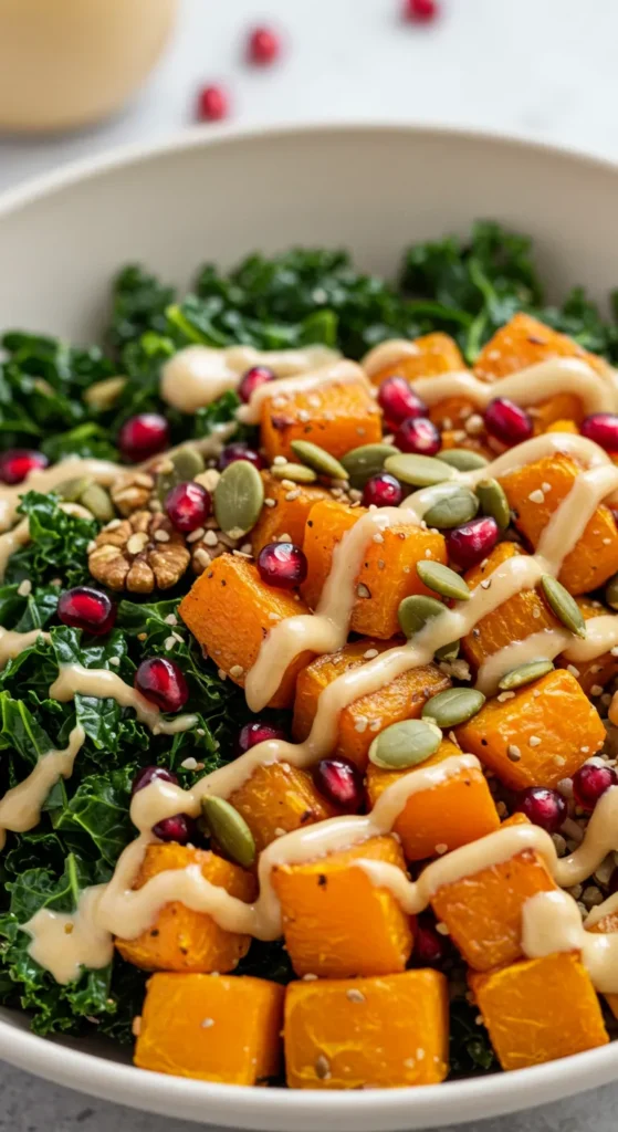 Roasted Butternut Squash and Kale Bowl