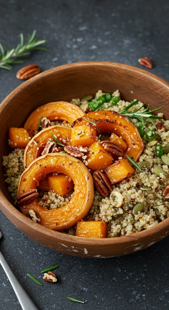 Roasted Butternut Squash and Quinoa Bowl