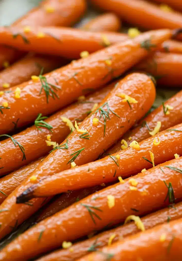 Roasted Carrots with Honey, Lemon & Dill