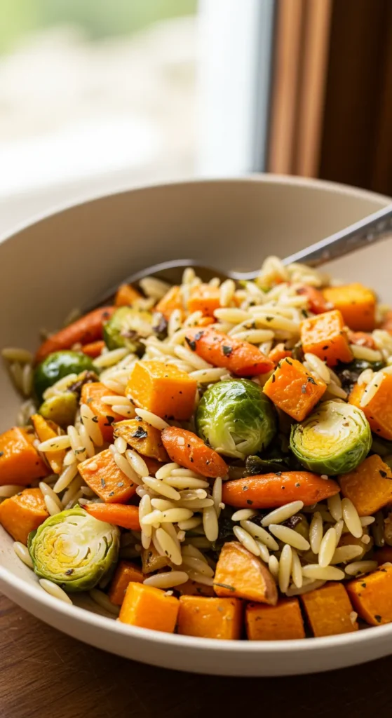 Roasted Harvest Vegetable Orzo
