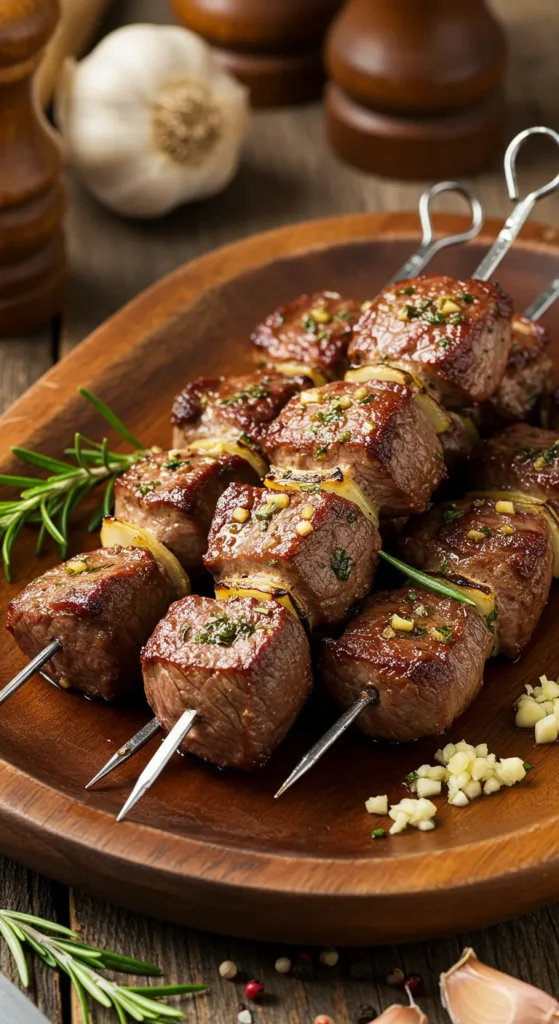 Rosemary Garlic Lamb Kabobs