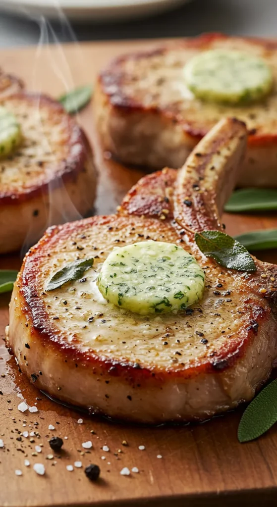 Sage Butter Pork Chops