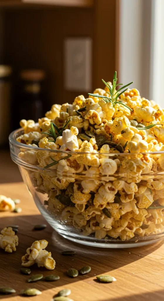 Savory Pumpkin Seed & Herb Popcorn