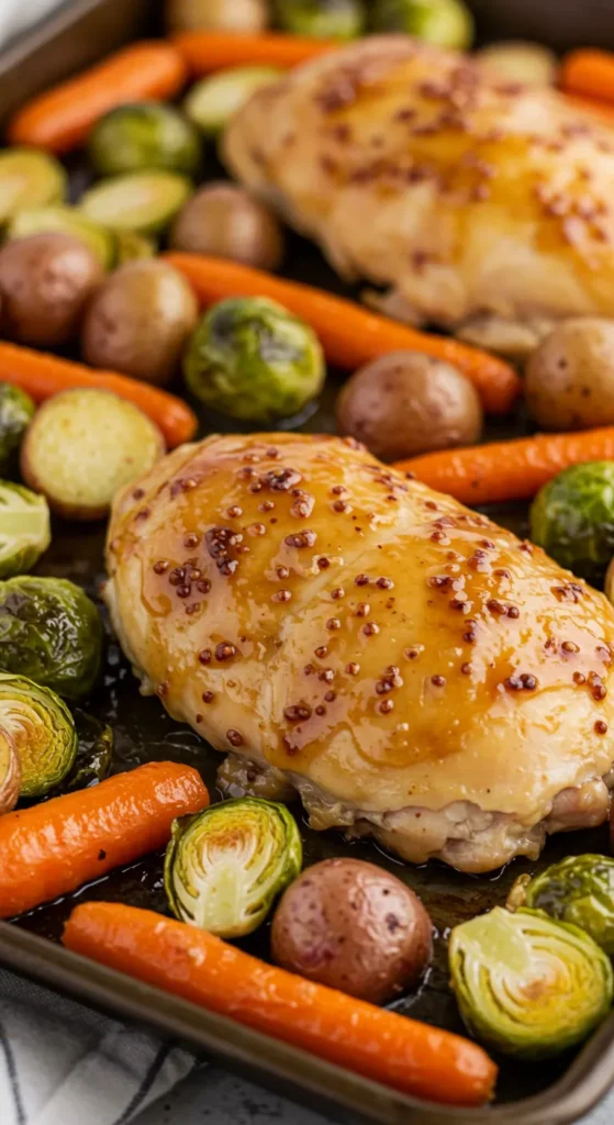 Sheet Pan Maple Dijon Chicken & Veggies