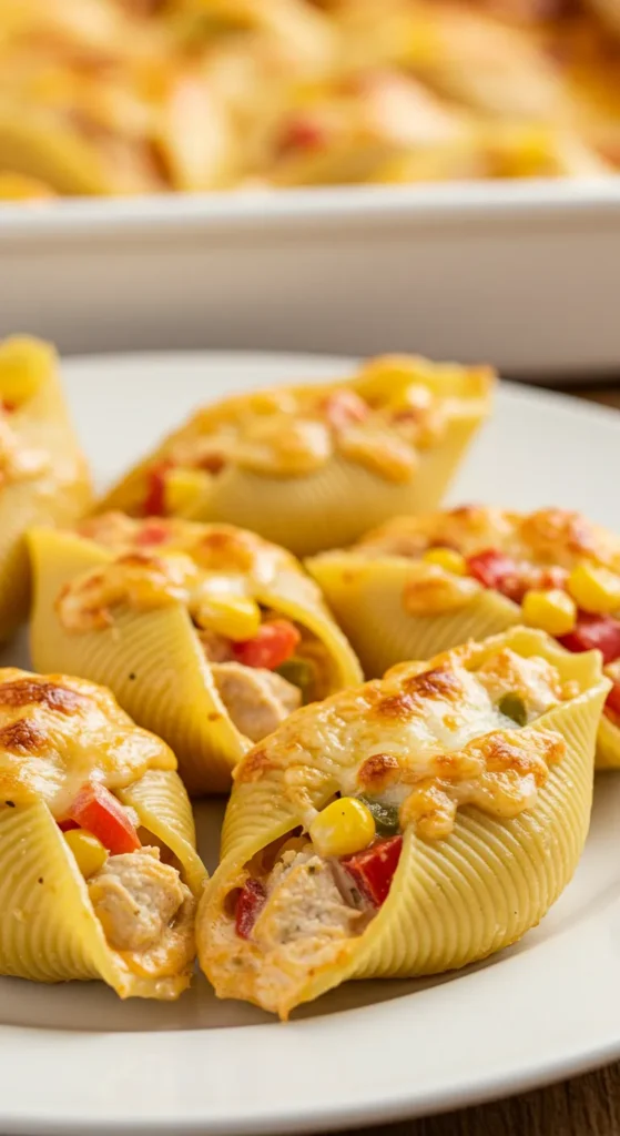 Southwest Chicken Alfredo Stuffed Shells