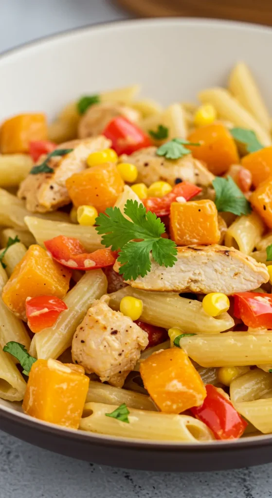 Southwest Chicken Alfredo with Butternut Squash