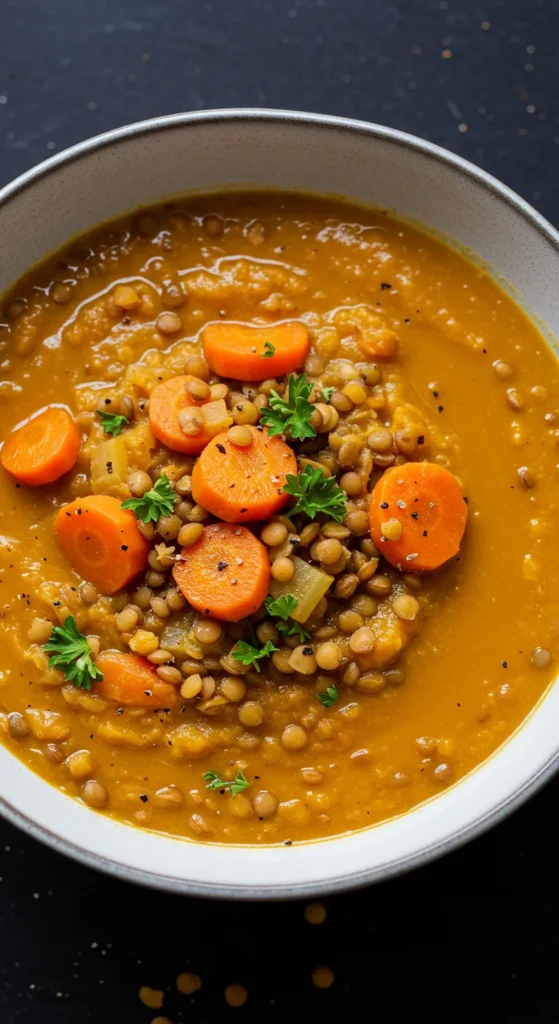 Spiced Lentil and Carrot Soup