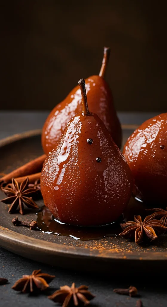 Spiced Poached Pears