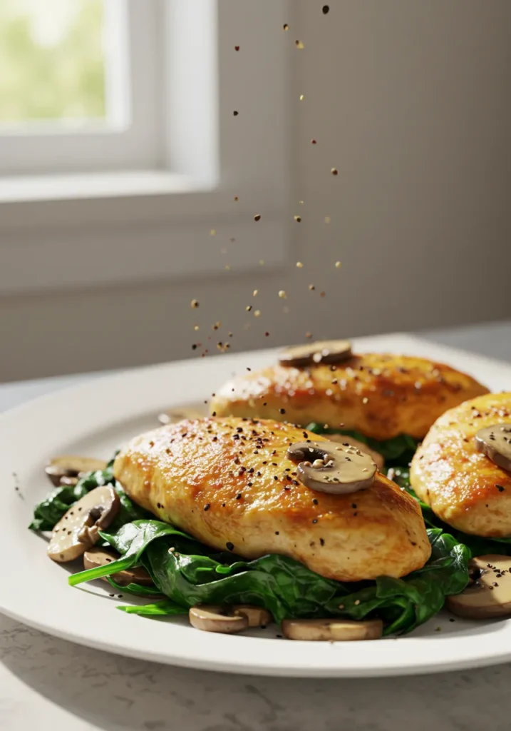 Spinach Mushroom Chicken Recipe
