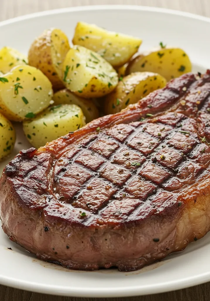 Steak with Herb Butter Potatoes Recipe