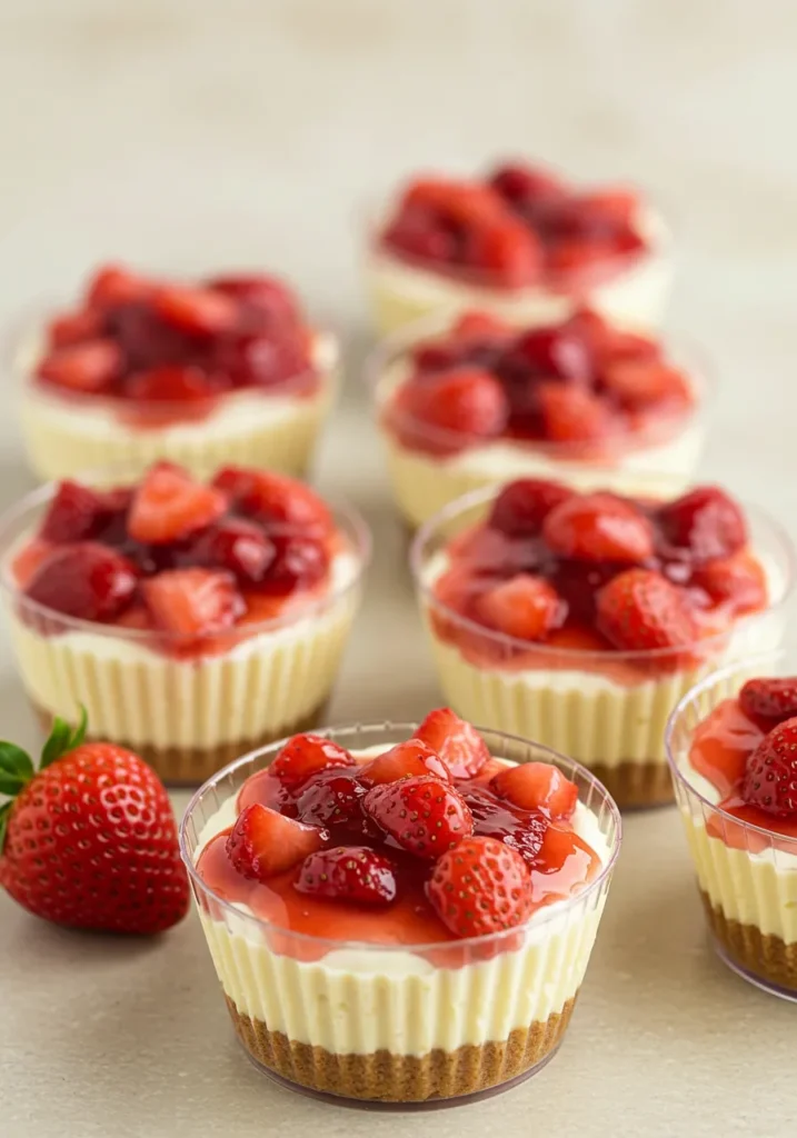 Strawberry Cream Cheesecake Cups Recipe