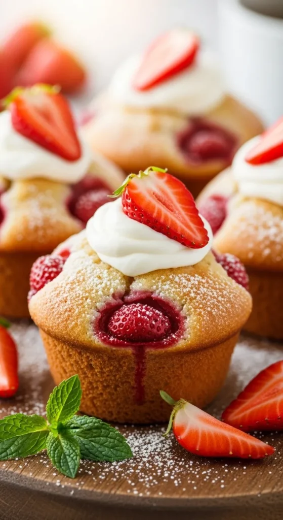 Strawberry Shortcake Muffins