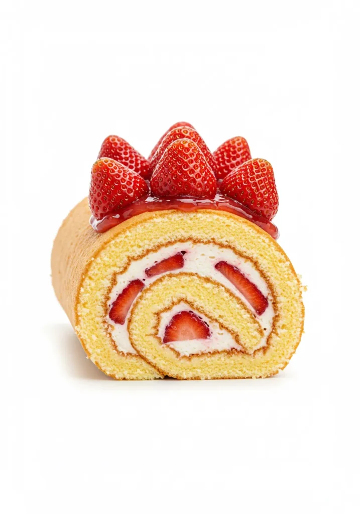 Strawberry Swiss Roll Cake Recipe